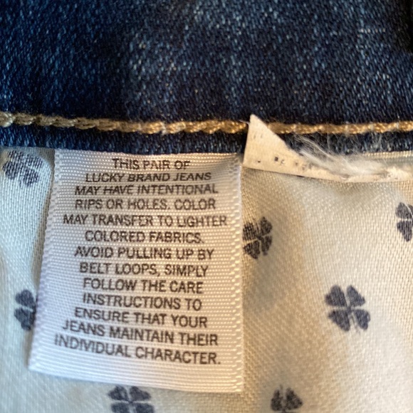 Lucky Brand Sweet Straight Jeans mid rise medium fade raw hem Size 10 / 30 - Picture 12 of 14